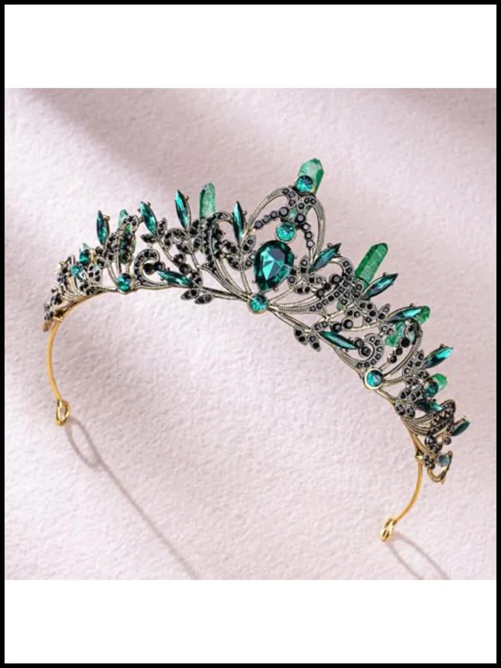 Medieval Fairy Queen Crown Goddess Headband Rhinestone Elf Circlet Costume